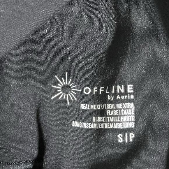 Aerie Offline Super Flare Hi Rise Split Cuff Leggings Size S TALL Retro 90s NWT - Picture 6 of 8